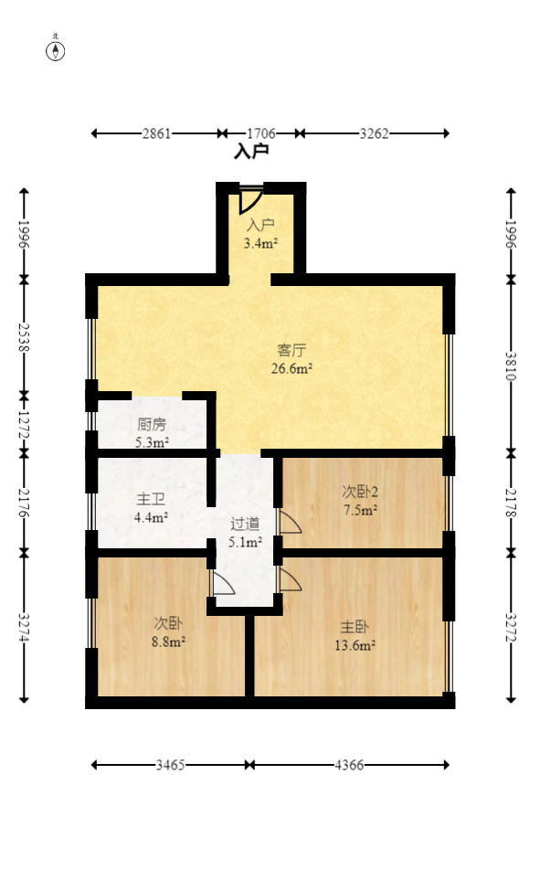 山语城二期  3室2厅1卫    59.0万 山语城二期  3室2厅1卫    59.0万户型图