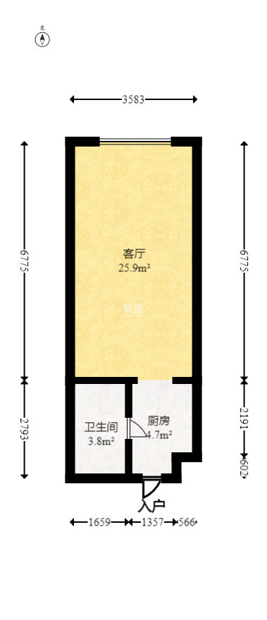 碧桂园星城首府  1室1厅1卫   34.00万