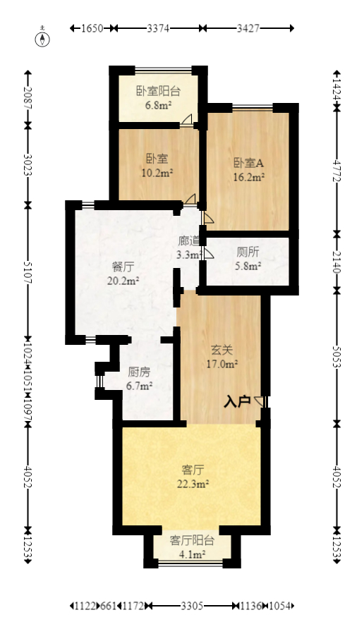 科教新村  4室2厅2卫    187.98万室内图1