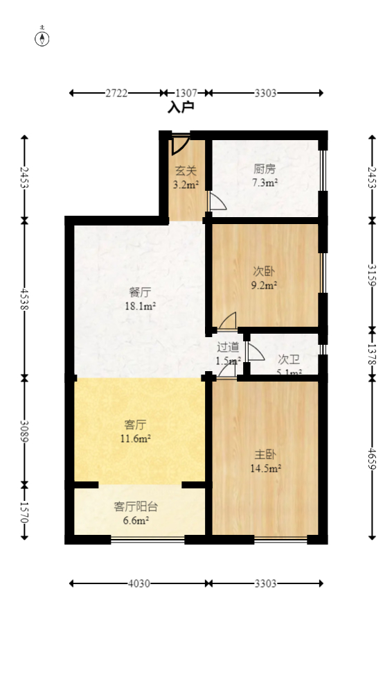 盛大泽西城（盛大.西城天下）  2室2厅1卫   86.00万室内图1