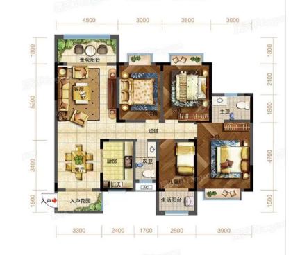 体育新城 4室2厅2卫 90.0万 体育新城 4室2厅2卫 90.0万室内图