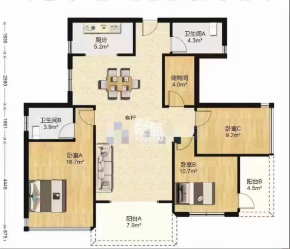 金轮翡翠名园  4室2厅2卫    98.0万 金轮翡翠名园  4室2厅2卫    98.0万室内图