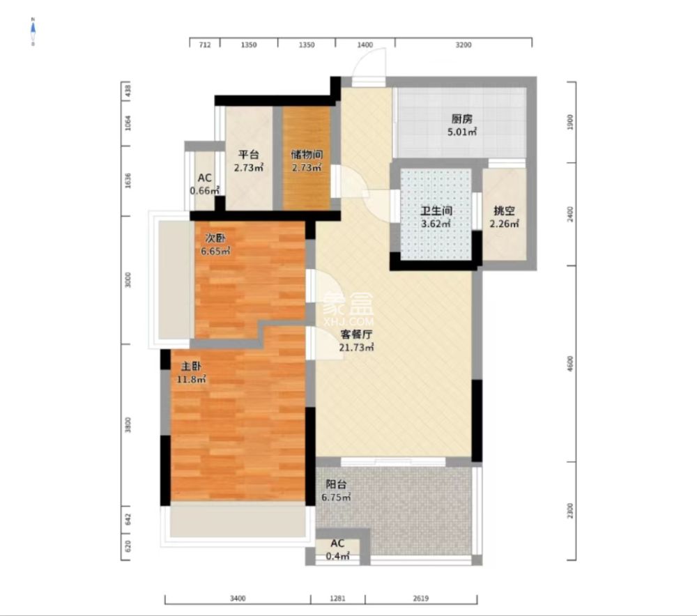 金轮翡翠名园  3室2厅1卫    78.0万