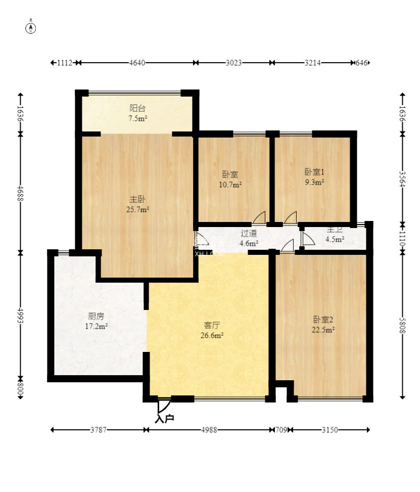 崇文阁（省教育厅宿舍）  4室2厅2卫   135.00万