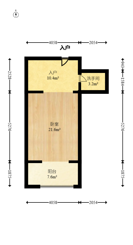东塘瑞府  1室1厅1卫   49.80万室内图1