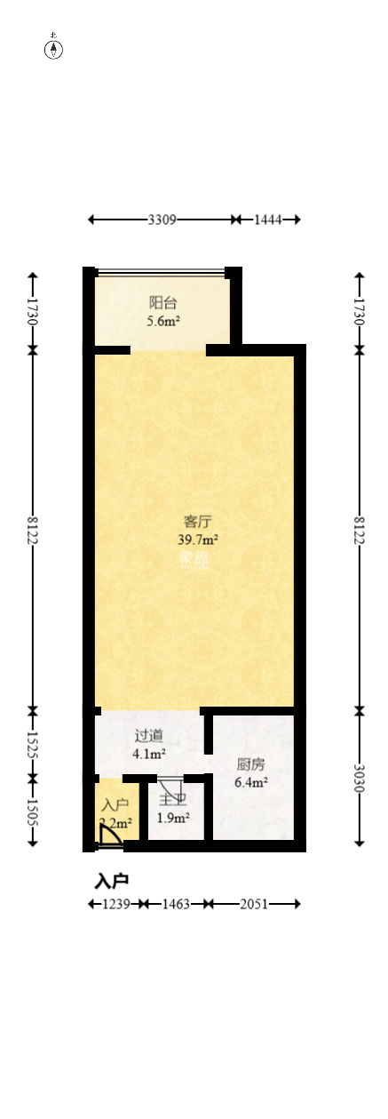 马王堆商贸城  2室1厅1卫   30.80万