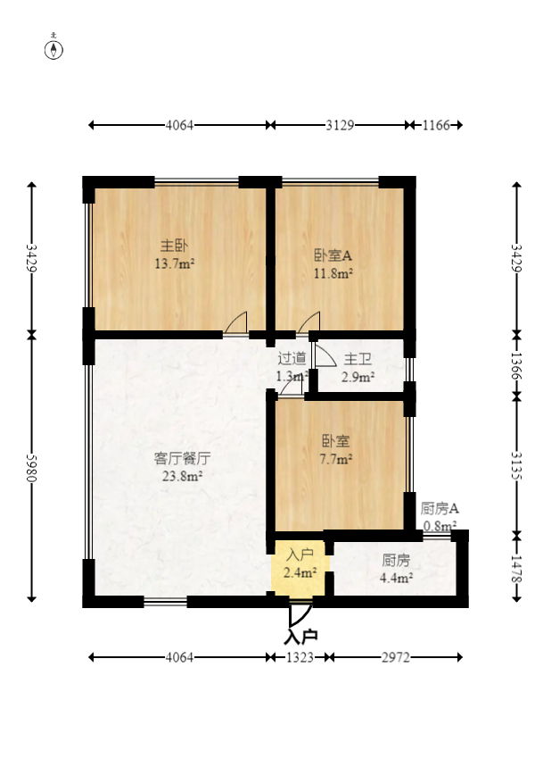 新长海广场  3室2厅1卫    59.8万 新长海广场  3室2厅1卫    59.8万户型图