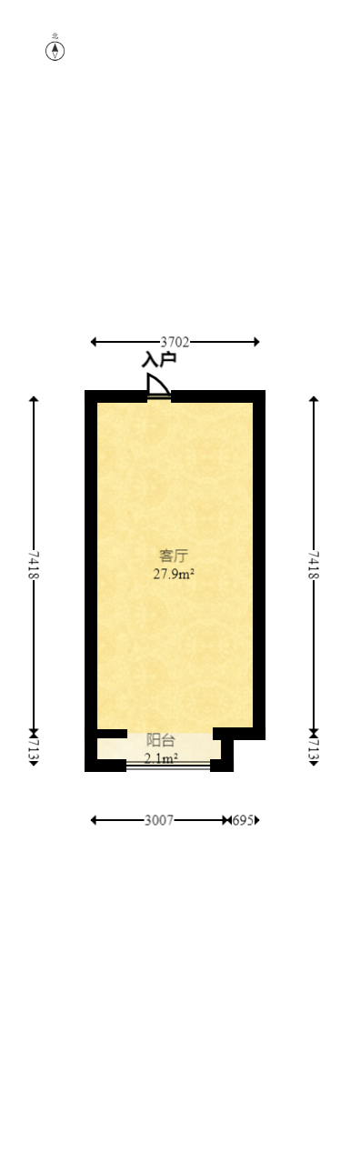碧桂园星荟  2室1厅1卫    23.99万室内图1