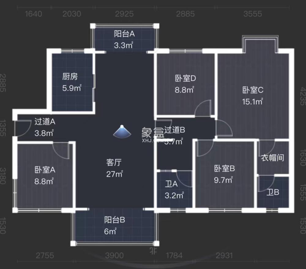 中建江湾壹号  4室2厅1卫   80.00万