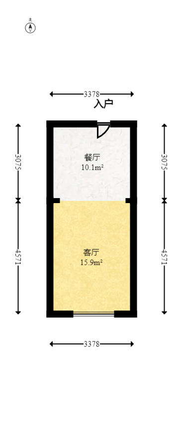 华润翡翠府  1室1厅1卫   50.00万室内图1