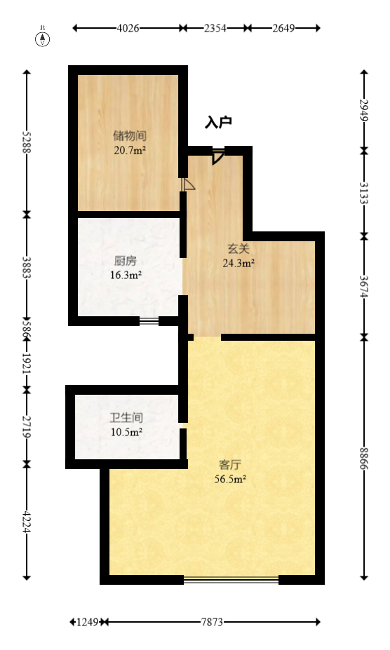 归心苑 5室2厅2卫 430.0万 归心苑 5室2厅2卫 430.0万户型图