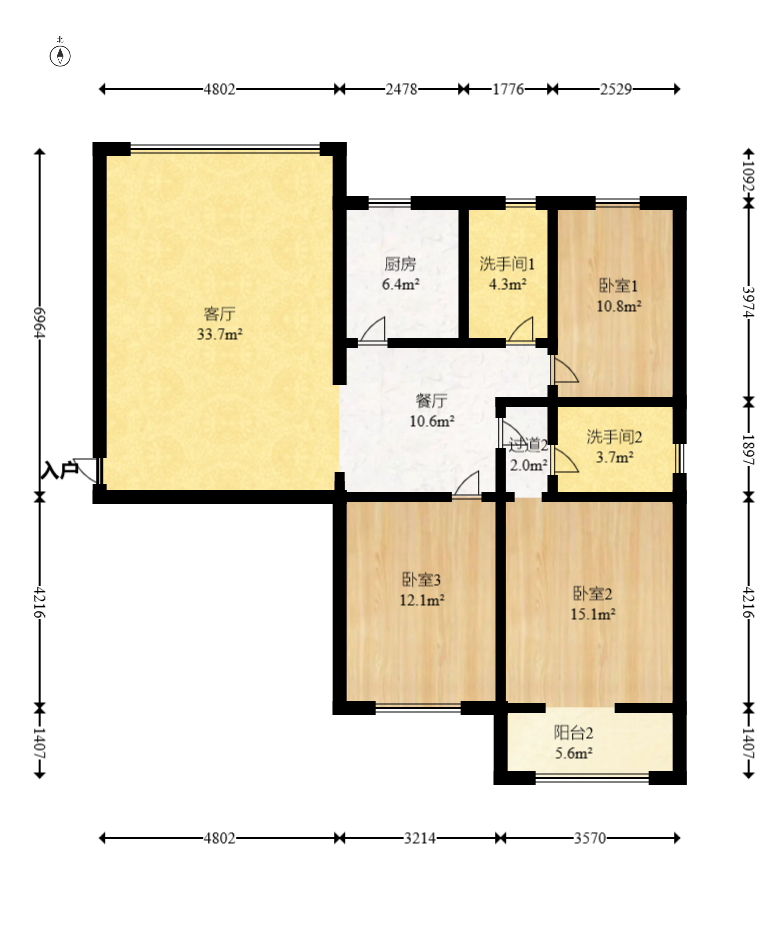 瑞都华庭(华庭美苑)  3室2厅1卫    99.0万 瑞都华庭(华庭美苑)  3室2厅1卫    99.0万户型图