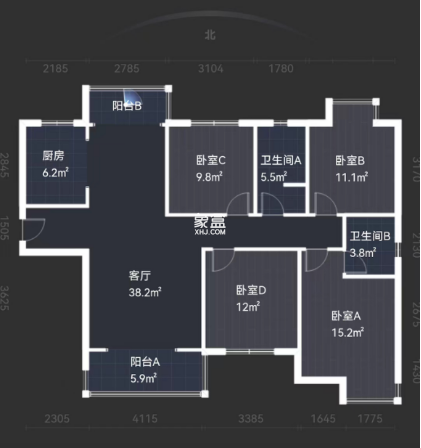 中建江湾壹号  4室2厅1卫    82.0万
