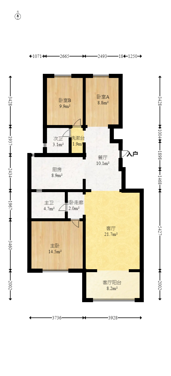 绿地公馆(绿地名邸) 3室2厅2卫 112.0万 绿地公馆(绿地名邸) 3室2厅2卫 112.0万户型图