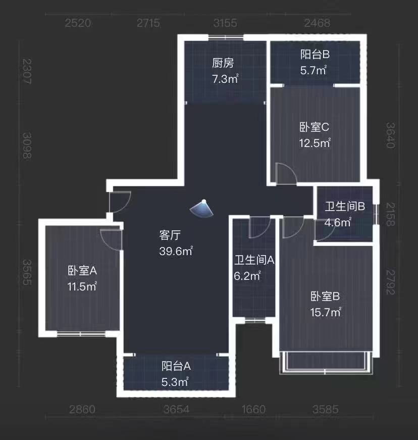 株洲锦绣江山  3室2厅2卫   80.00万