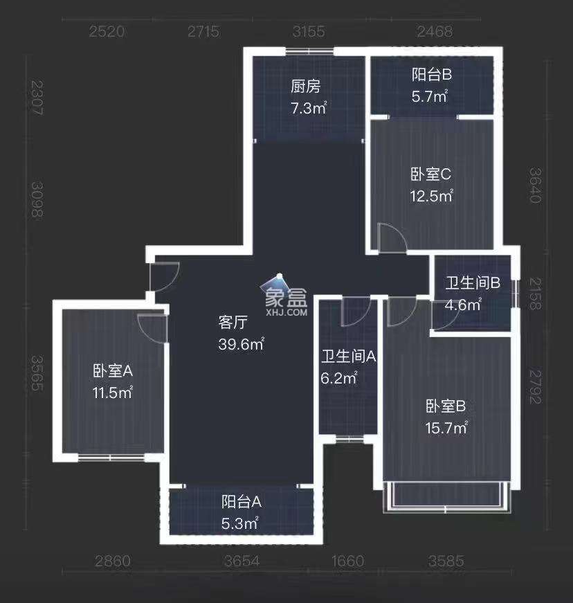 株洲锦绣江山  3室2厅2卫   80.00万