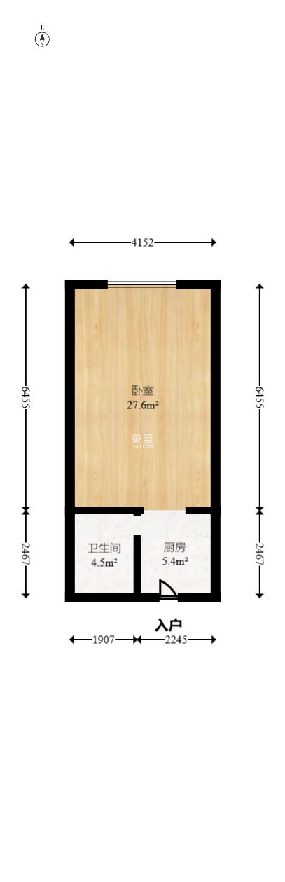 世纪桃花苑  1室1厅1卫    25.0万