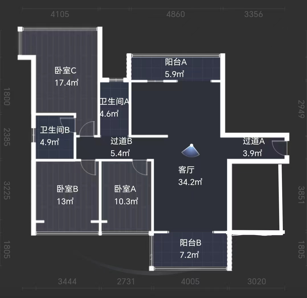 亿都漫城  4室2厅2卫   72.80万