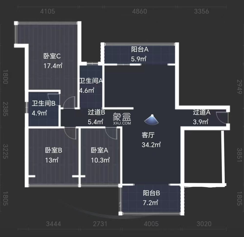 亿都漫城  4室2厅2卫    72.8万