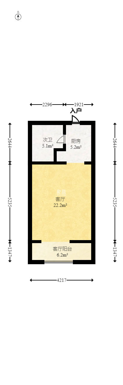 湘腾城市广场 1室1厅1厨1卫 42.00万