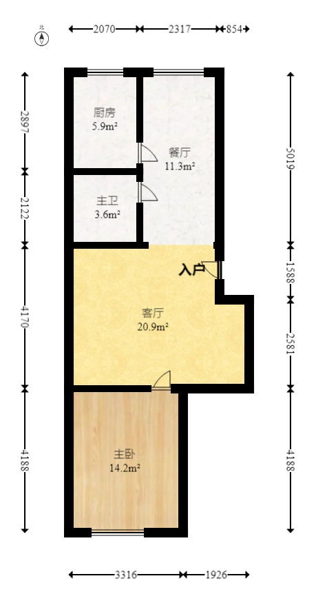 中南汽车世界  2室2厅1卫    32.0万 中南汽车世界  2室2厅1卫    32.0万户型图