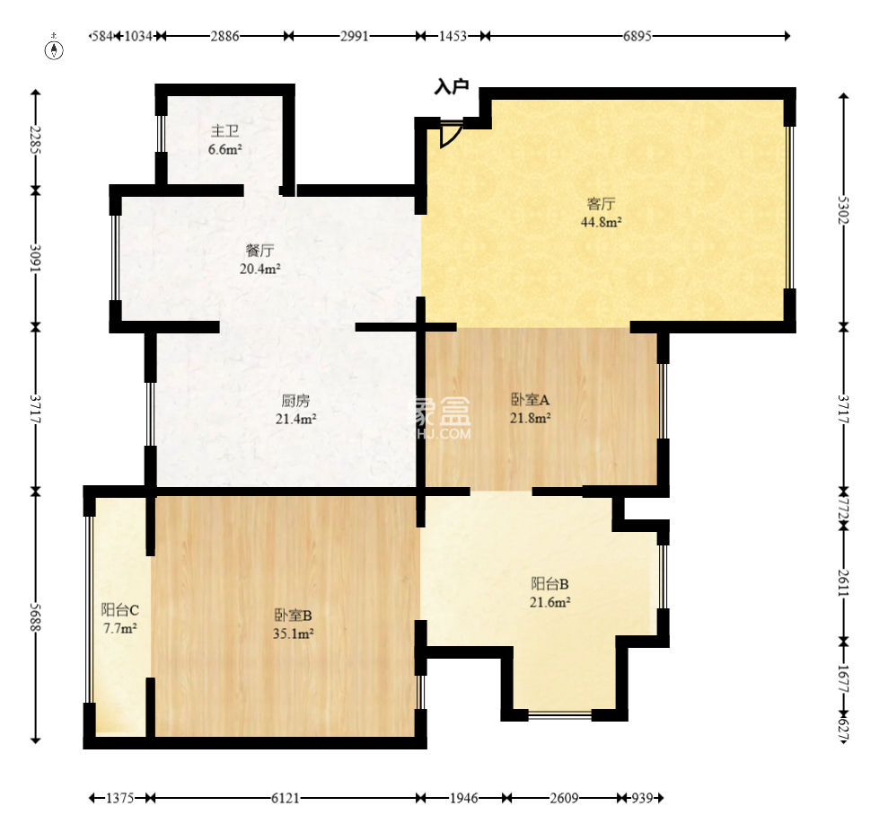 宏聚地中海  5室2厅2卫   340.00万