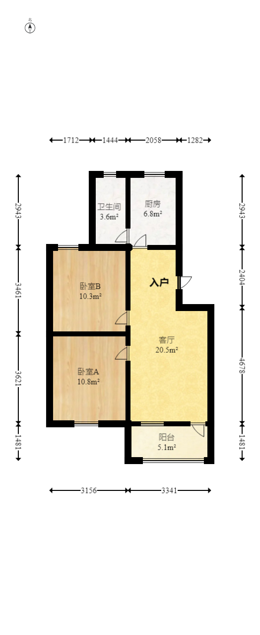 蒋家垅社区  2室2厅1卫   39.00万室内图1