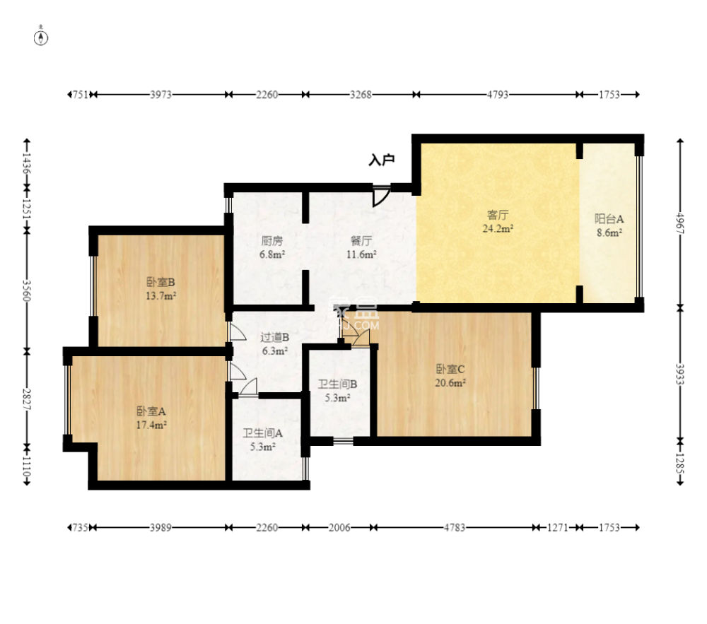 南山苏迪亚诺  3室2厅2卫    75.0万