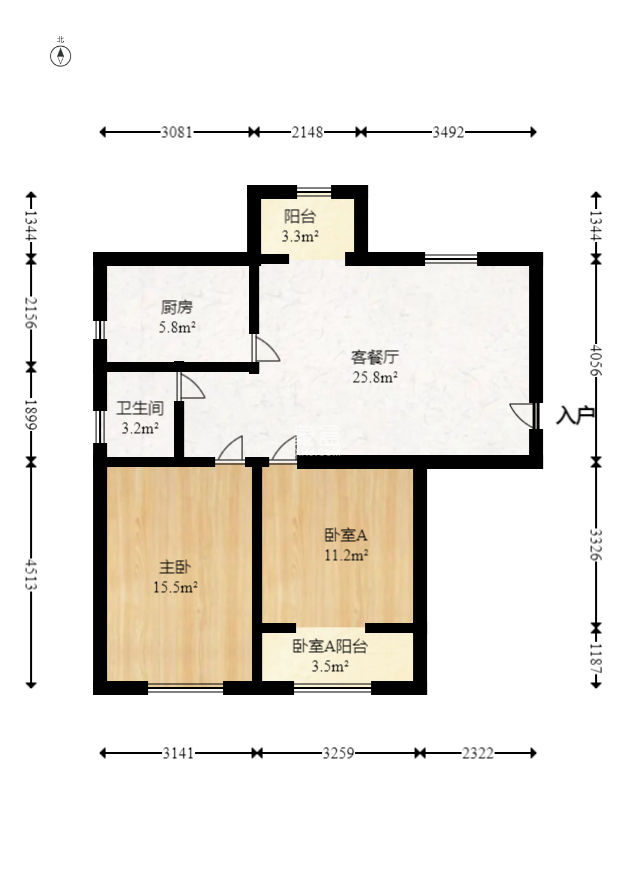 阳光晶城  2室2厅1卫   59.80万