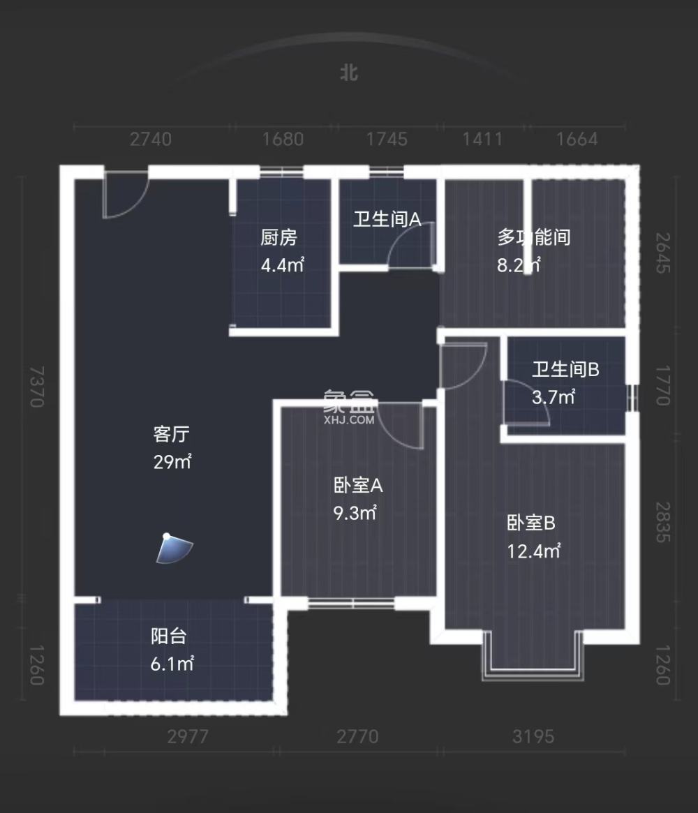 亿都时光 3室2厅1卫 75.0万 亿都时光 3室2厅1卫 75.0万室内图