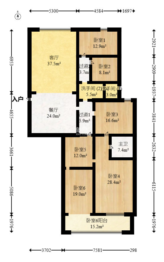 鑫宇翠庭  4室2厅1卫   160.00万