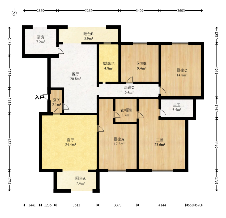雅致名园  4室2厅2卫    350.0万 雅致名园  4室2厅2卫    350.0万户型图