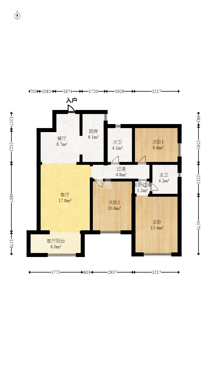 万科里金域国际  3室2厅1卫    170.0万