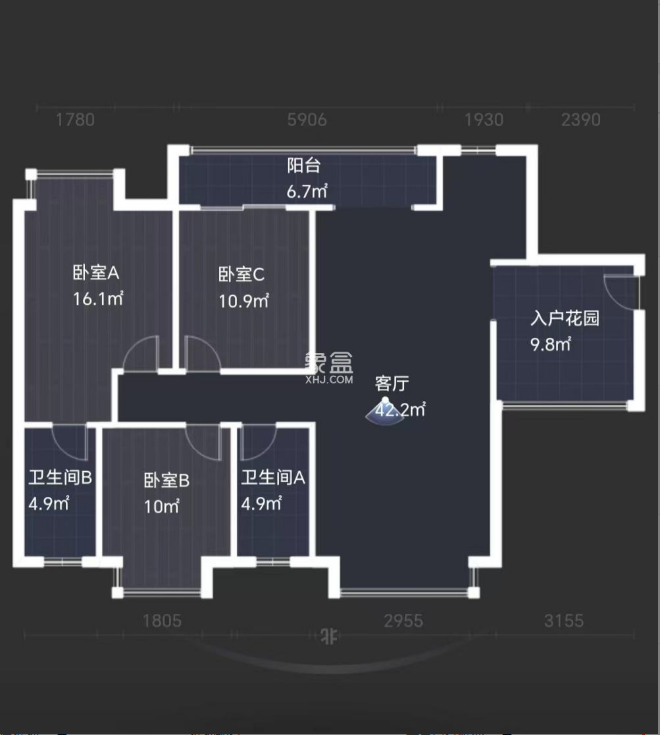武广国际学苑  3室2厅2卫   98.00万 武广国际学苑  3室2厅2卫   98.00万室内图