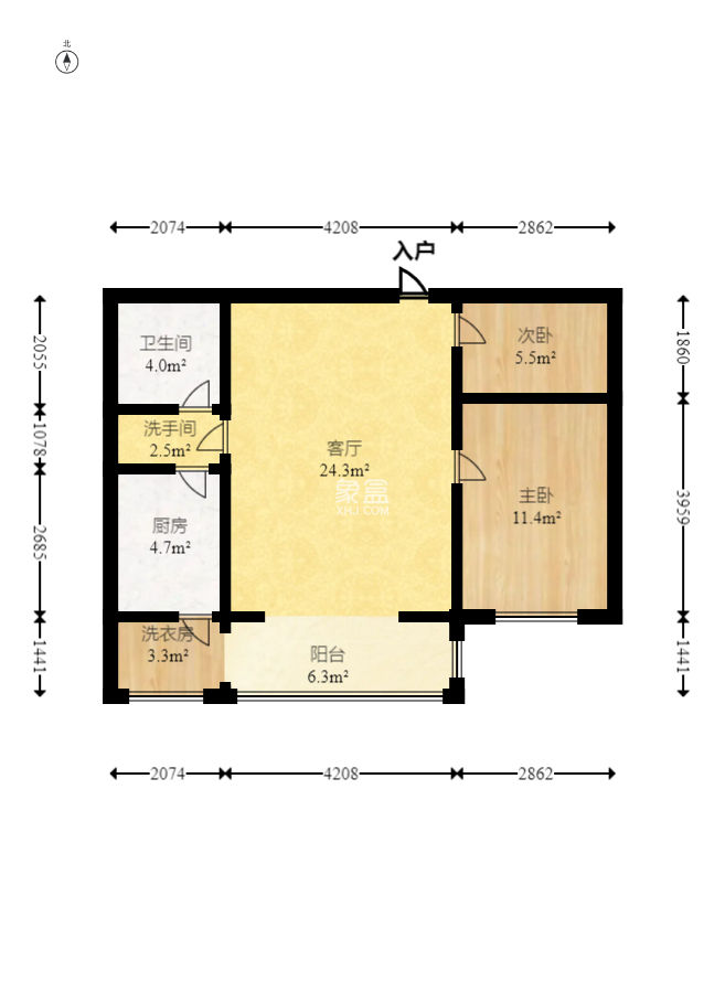 陽光麗景 2室2廳1衛 39.80萬