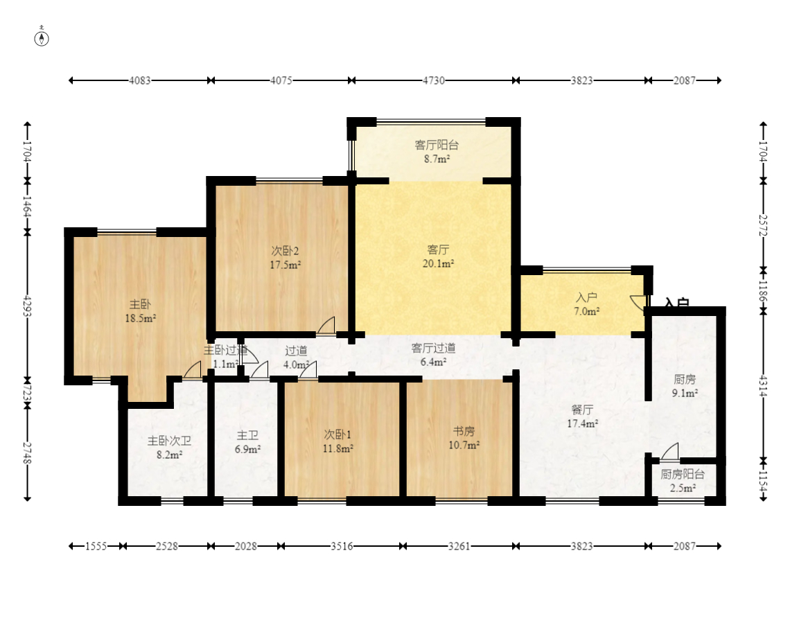 珠江郦城公园1号  4室2厅2卫    140.0万 珠江郦城公园1号  4室2厅2卫    140.0万户型图