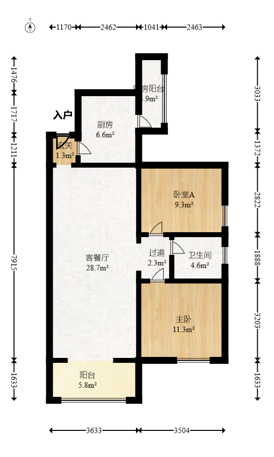诚兴园  2室2厅1卫   65.80万室内图1