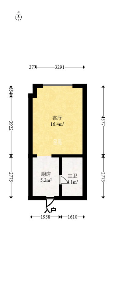 新长海广场 1室1厅1厨1卫 18.00万