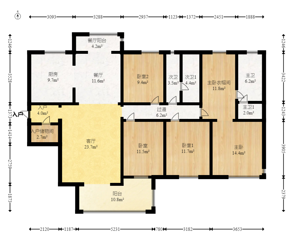万科金域蓝湾 4室2厅2卫 283.5万 万科金域蓝湾 4室2厅2卫 283.5万户型图