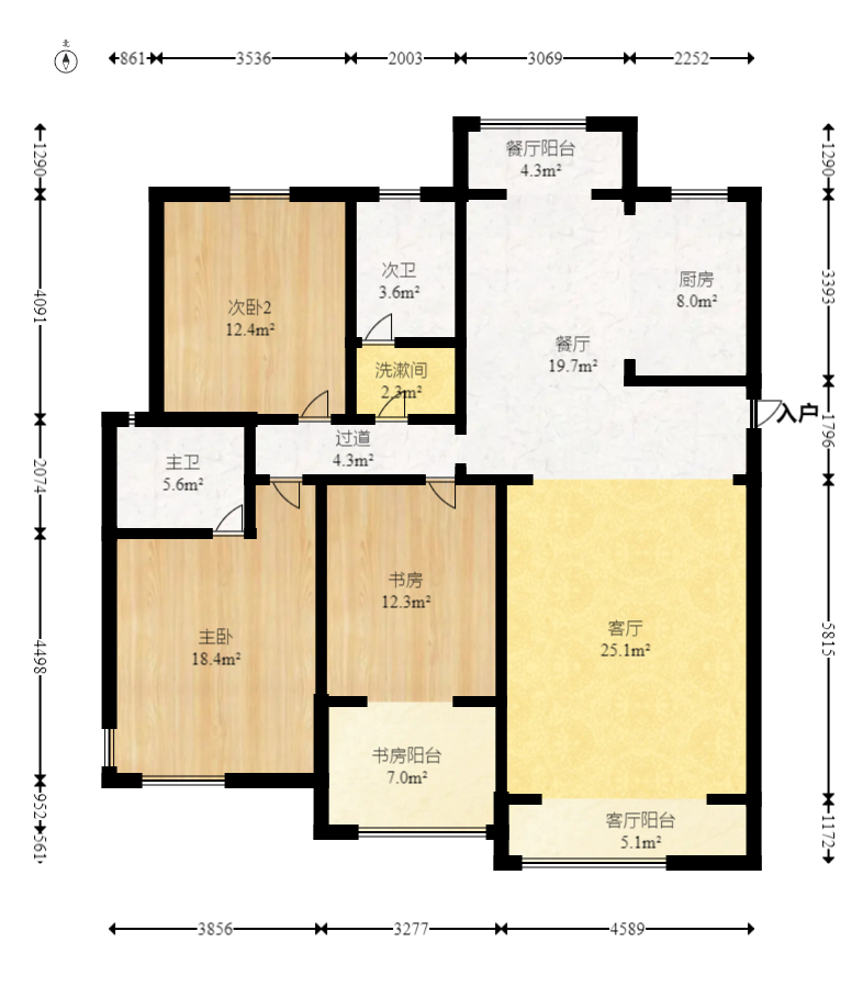西岸润泽府 3室2厅2卫 150.0万 西岸润泽府 3室2厅2卫 150.0万户型图