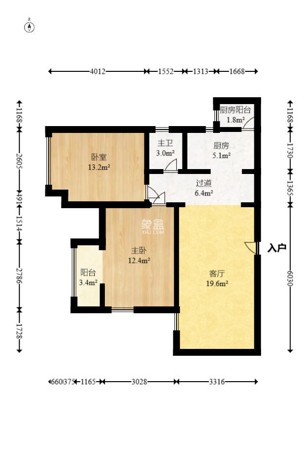 金泉公寓  4室2厅2卫   125.00万室内图1