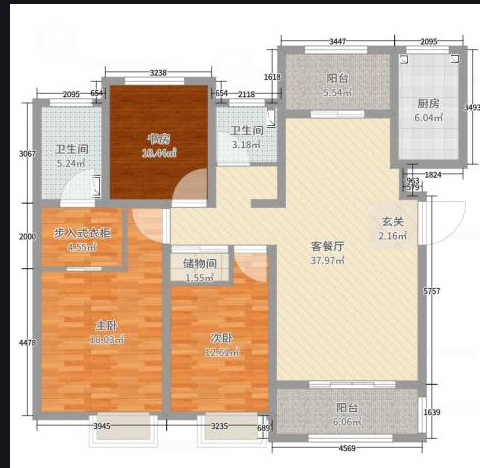 馨香橄榄城  3室2厅1卫   72.00万