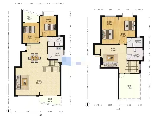湘银二期世纪花园 5室2厅2卫 80.0万 湘银二期世纪花园 5室2厅2卫 80.0万室内图