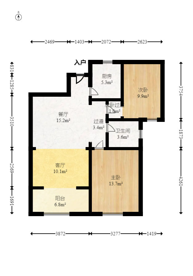 澳海瀾庭  2室2廳1衛(wèi)   62.00萬