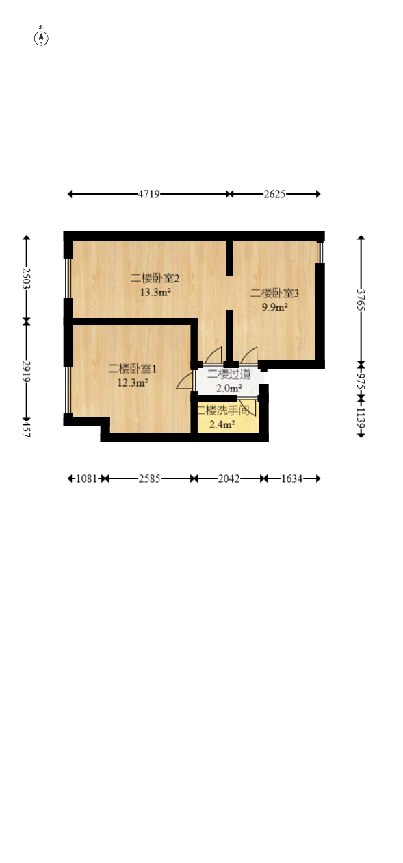 宏景名厦  3室2厅1卫   90.00万室内图1