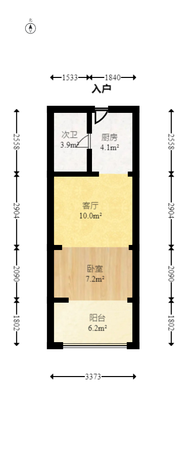 保利麓谷林语I区  1室1厅1卫   32.00万室内图1