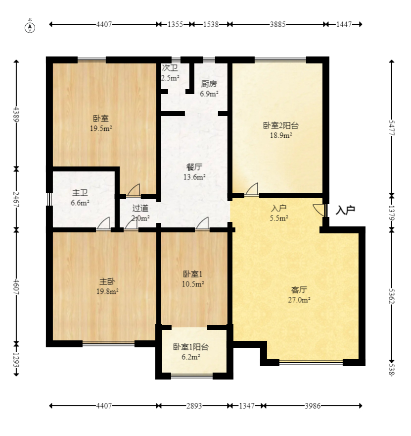 芙蓉苑  3室2厅2卫   108.00万室内图1