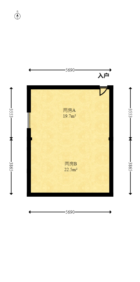 星城荣域  1室1厅1卫   35.00万室内图1