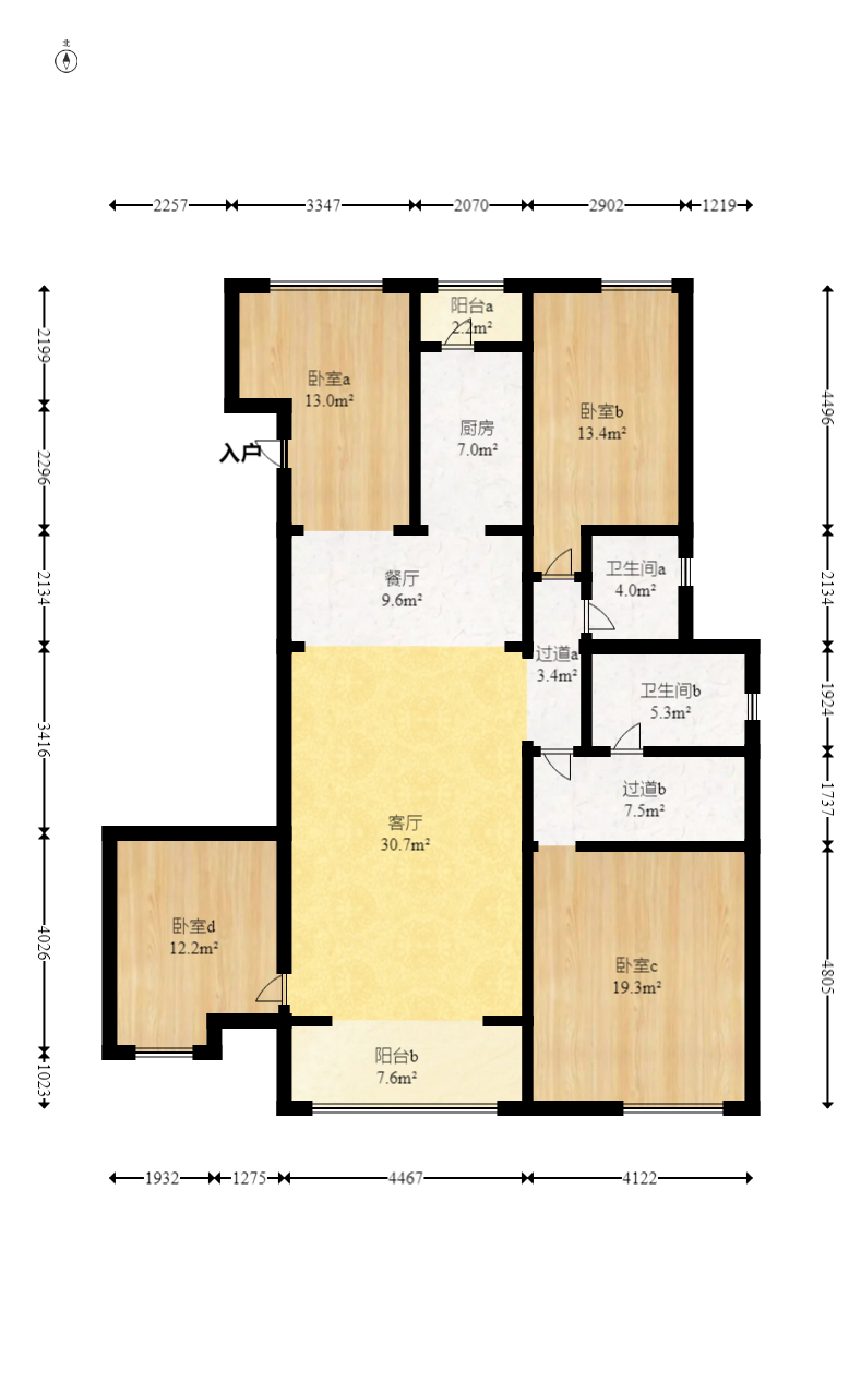 佳兆业水岸新都 5室2厅1卫 219.0万 佳兆业水岸新都 5室2厅1卫 219.0万户型图