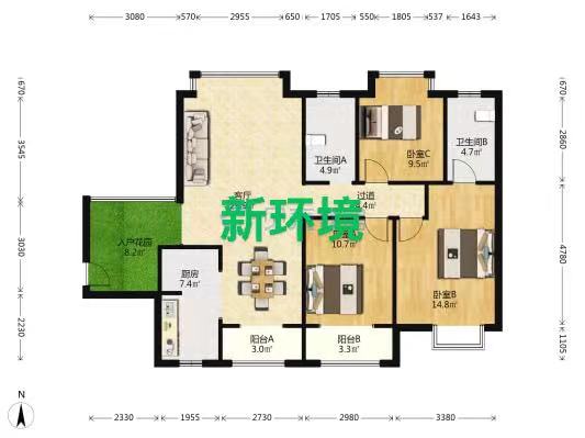 武广国际学苑  3室2厅1卫    79.0万 武广国际学苑  3室2厅1卫    79.0万室内图